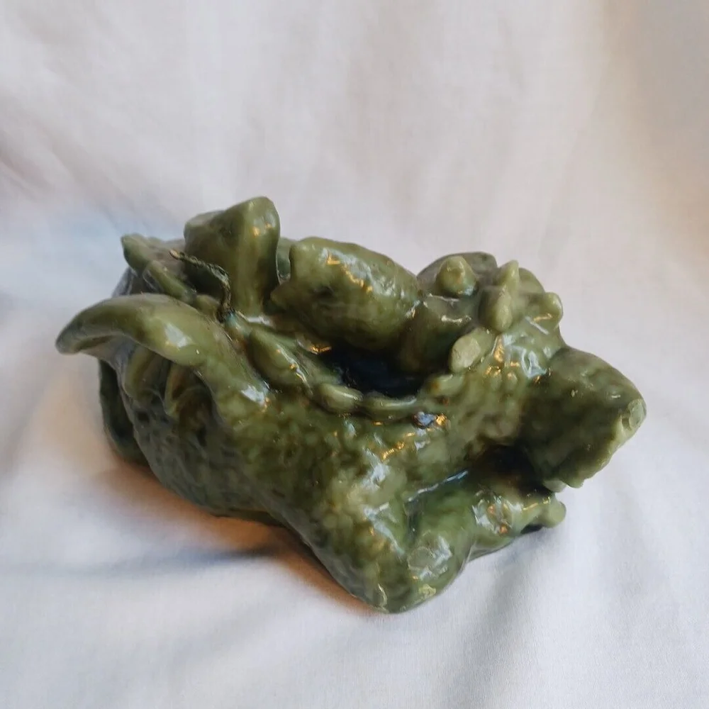 Vintage Green Dragon Candle Wax Sleeping Puff